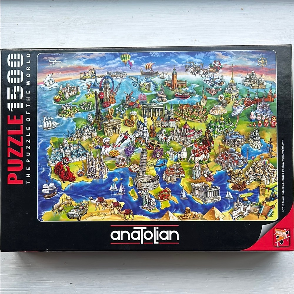 European World Map Puzzle - 1500 Pieces